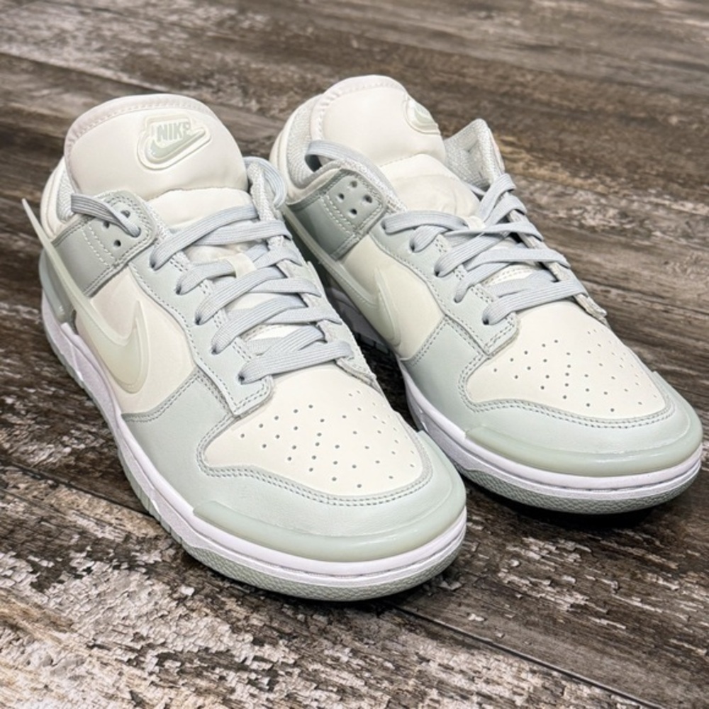 Nike Dunk Low Twist Sneakers Shoes Light‎ Silver Sail White Womens Size 7 NWT